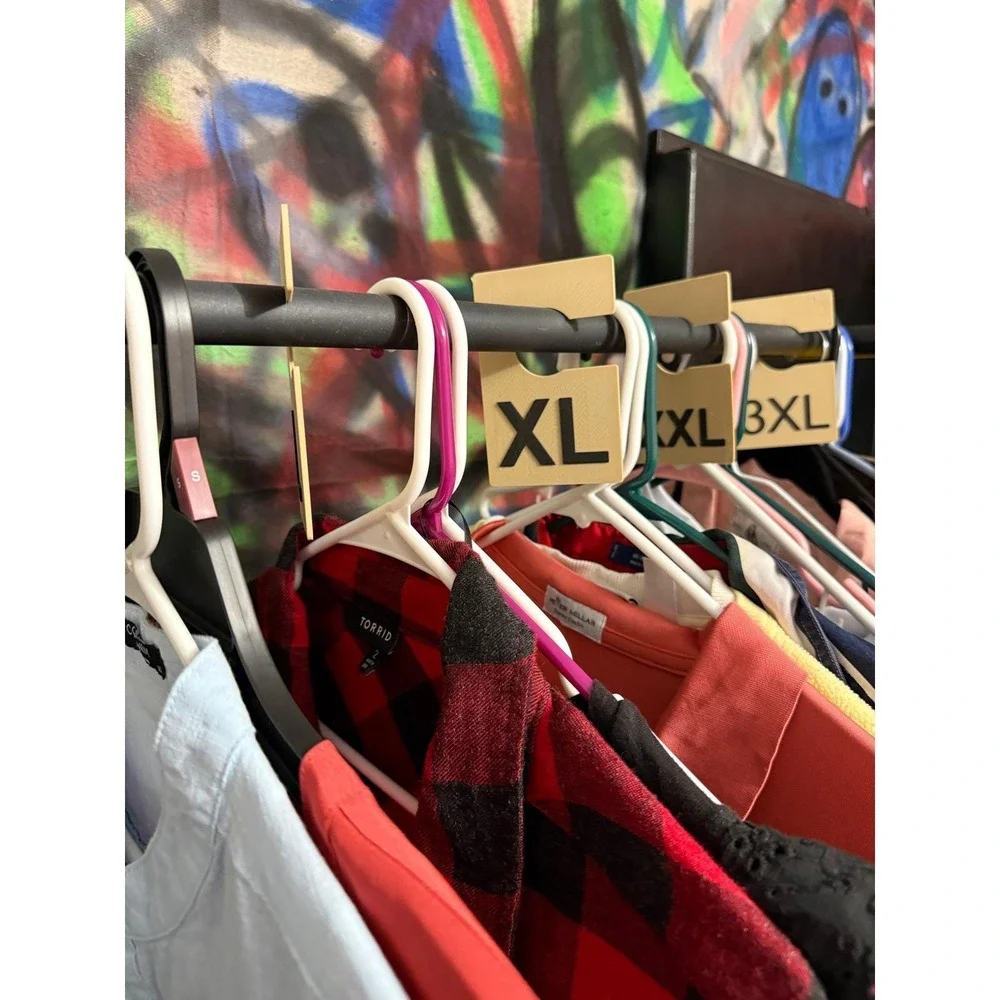 Closet Rod Size Dividers S-3XL Clothing Rack Inventory Organizers Reseller 3D